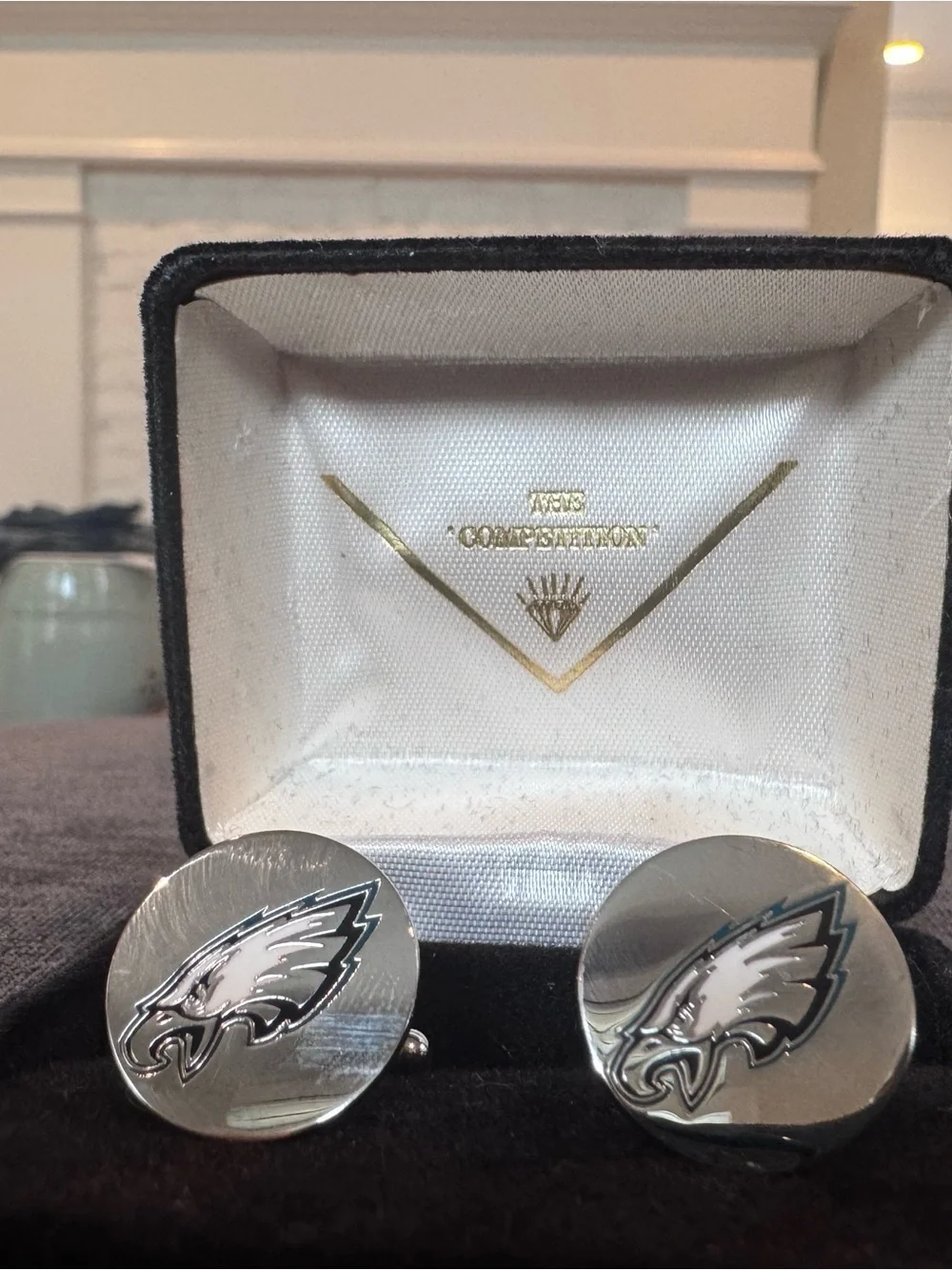 Philadelphia Eagles Silver-Tone Logo Cufflinks